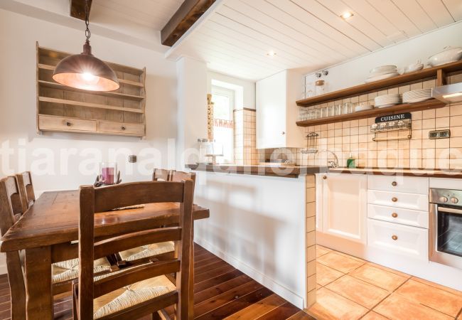 Kitchen of the Cap dera Vila by Totiaran apartment in Vielha. 20 minutes from Baqueira