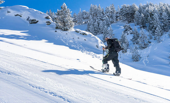 Christmas snow and skiing on winter vacation